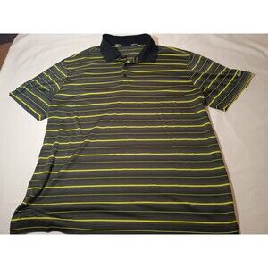 Nike Golf Tour Brook Haven country Club Golf Polo Shirt  dark Gray lime XL
